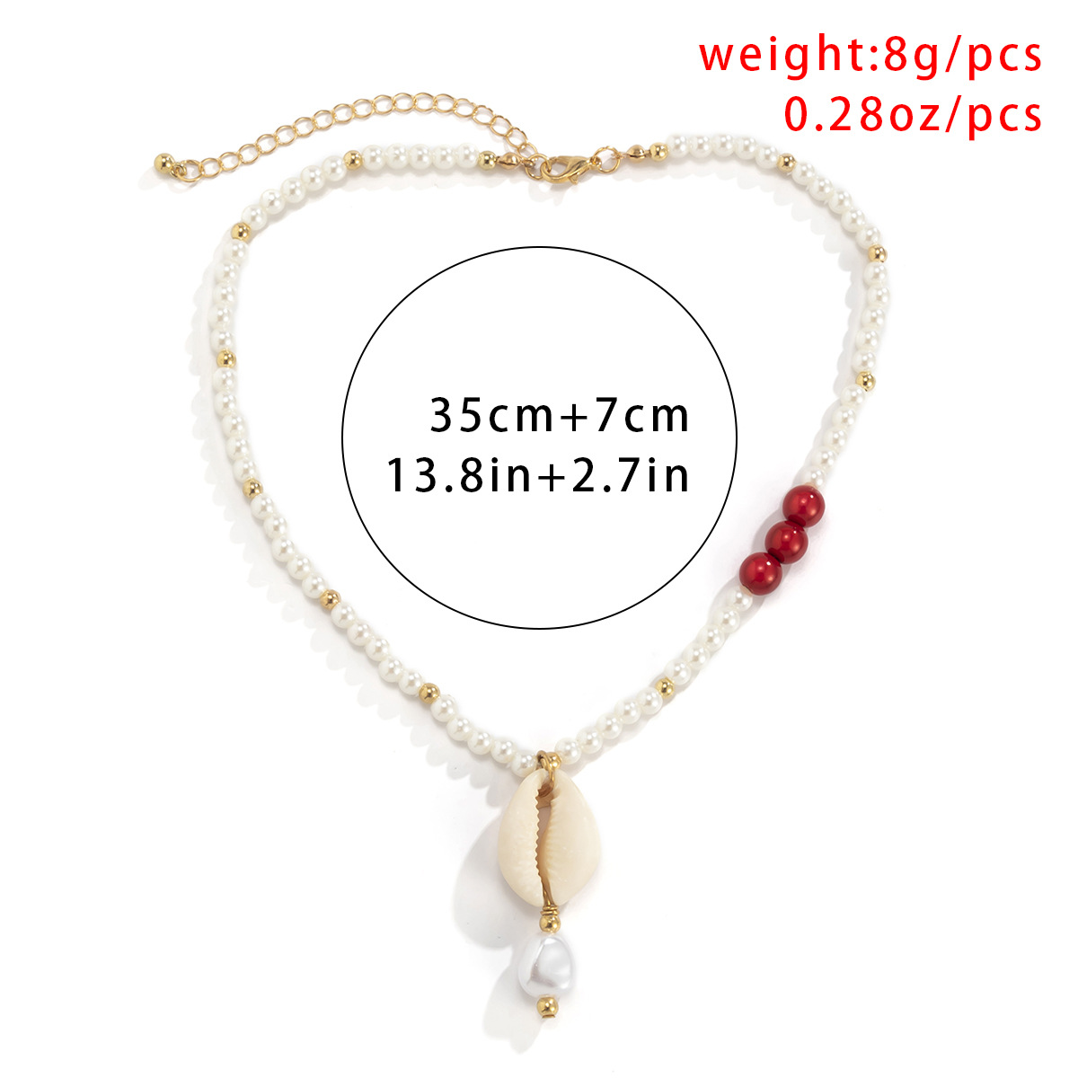 A pastoral vacation style color-blocking rice bead shell woven necklace, a European and American ethnic patchwork imitation pearl collarbone necklace for women Application Scenario