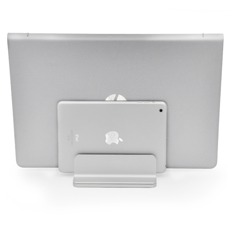 Aluminum alloy notebook computer vertical stand base, double-slot computer aluminum alloy desktop heat dissipation and storage stand details Picture