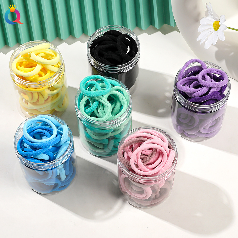 Qiyue high-elasticity towel bands, hair ties, girls' seamless hair bands, hair ties, rubber bands, ins high appearance level wholesale details Picture