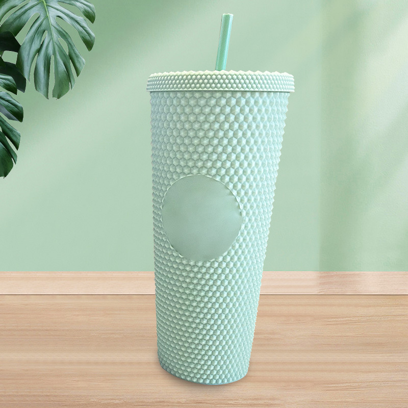 New diamond durian cup, large-capacity plastic straw cup, available in multiple colors for wholesale of cross-border durian cups for foreign trade Application Scenario