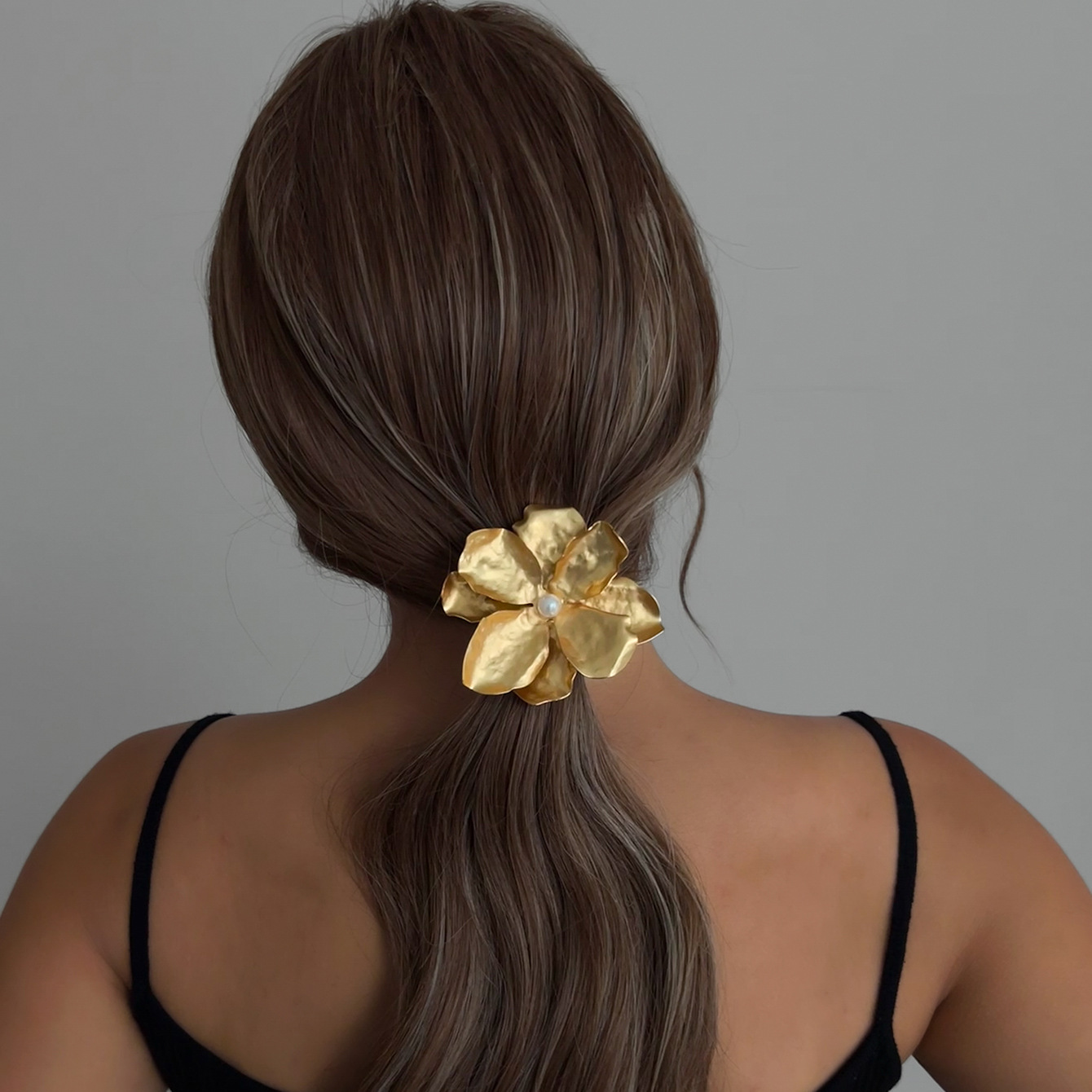 Best-selling hair accessories for foreign trade, European and American style, cross-border high-end feel, ponytail hair band, fashionable bow, alloy headwear, hair tie Specification drawing