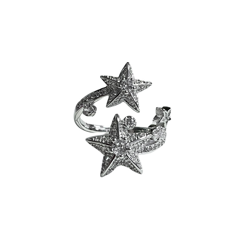 A high-end, light luxury, fashionable and versatile ring with a cold style, an open ring on Instagram, and a unique, exquisite, sweet and cool ring Item Picture