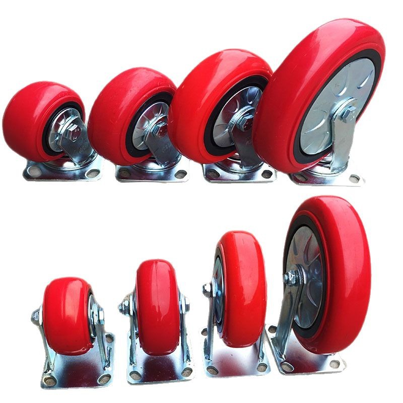 Heavy-duty casters, 4-inch, 5-inch, 6-inch, 8-inch Korean-style plastic core arc polyurethane casters, PU casters, silent casters Item Picture
