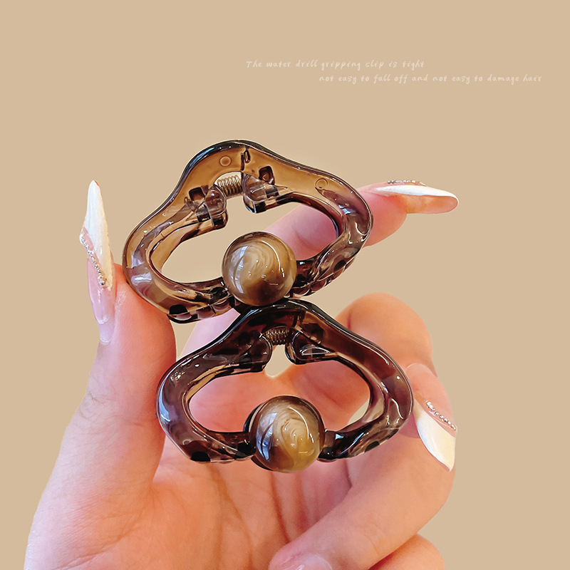 Amber cloud small grab clip, new semi-tied hair clip, mini side bangs clip, princess hairstyle small clip headwear Specification drawing