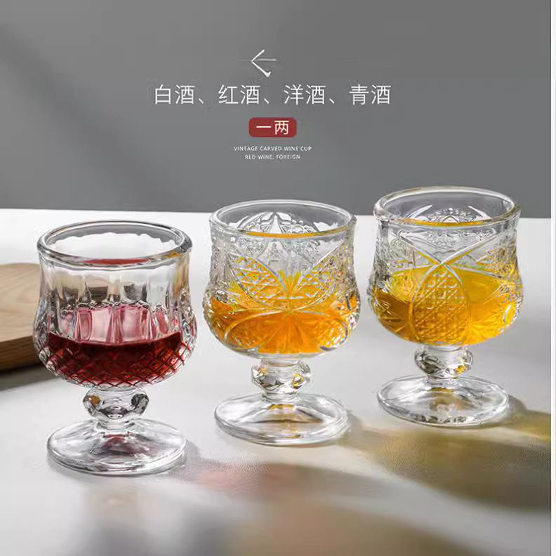 Factory direct supply of European-style household glass, diamond, highball glasses, wine glasses, thickened foreign wine glasses, champagne glasses and wine glasses full figure