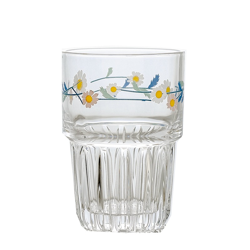 Boli American, Japanese and Korean InS-style Daisy glass cups, iced coffee cups, juice, cola and milk tea cups, and stackable water cups Item Picture