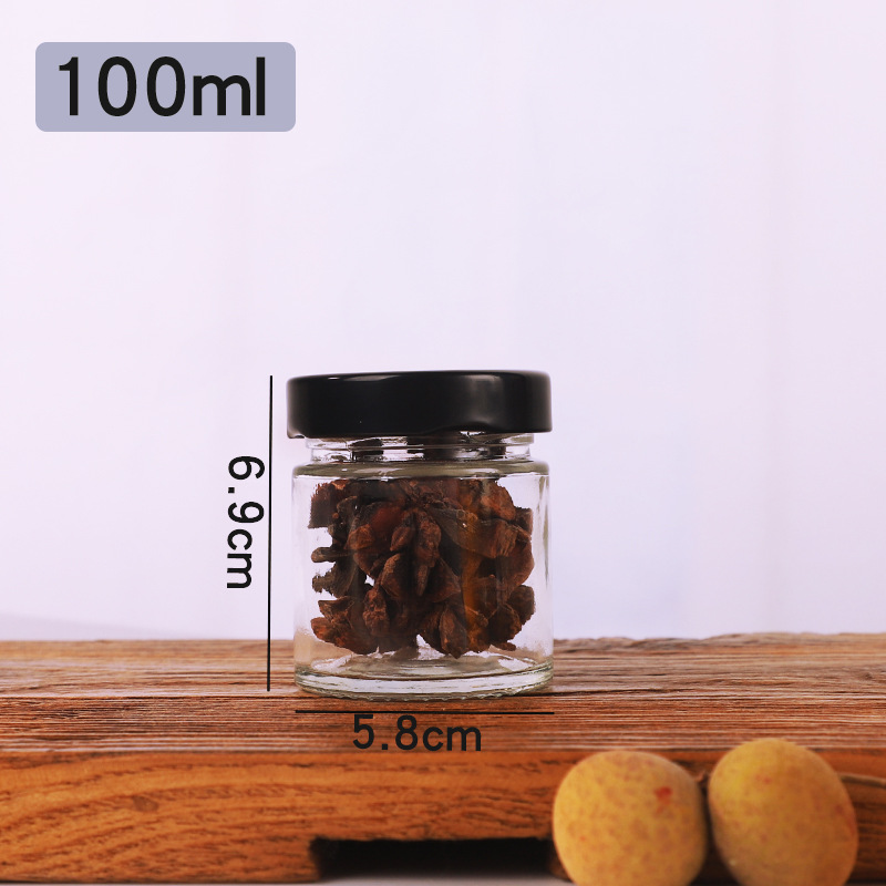 Glass storage jars, kitchenware, grain storage boxes, sealed jars for nuts and coffee beans, honey glass bottles details Picture
