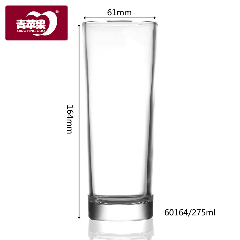 Green Apple KTV thickened transparent glass cup, glass water cup, tea cup, glass cup, juice cup, beer cup, one mouthful Item Picture