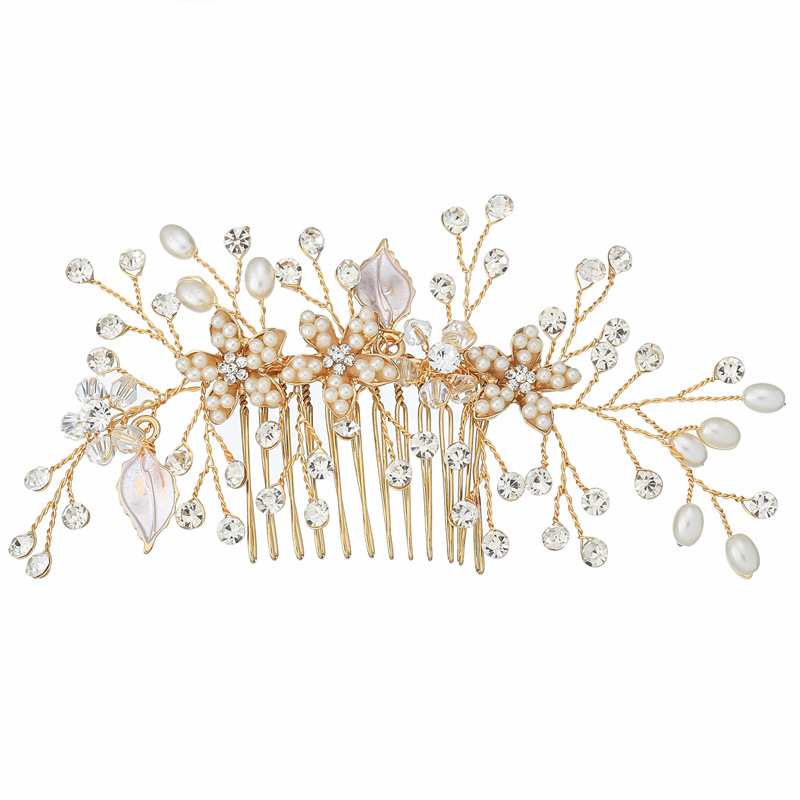 Bridal accessories: Popular wedding combs, wedding gowns, wedding dresses, photo accessories, pearl hair combs, wedding curls and hair accessories in Europe and America Item Picture