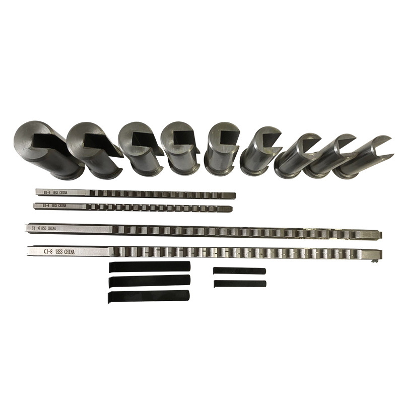 The manufacturer offers 18PCS metric keyway broach sets, high-speed steel HSS keyway broach and keyway push cutters in stock Item Picture
