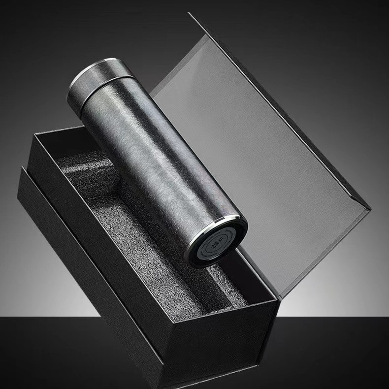 Customized LOGO for high-end men's and women's pure titanium insulated cups, cold preservation, health care and wellness titanium alloy double-layer vacuum water cups Specification drawing
