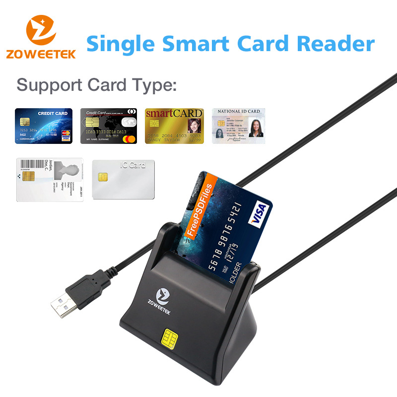 Zoweetek chip CAC Smart Card Reader for bank tax filing details Picture