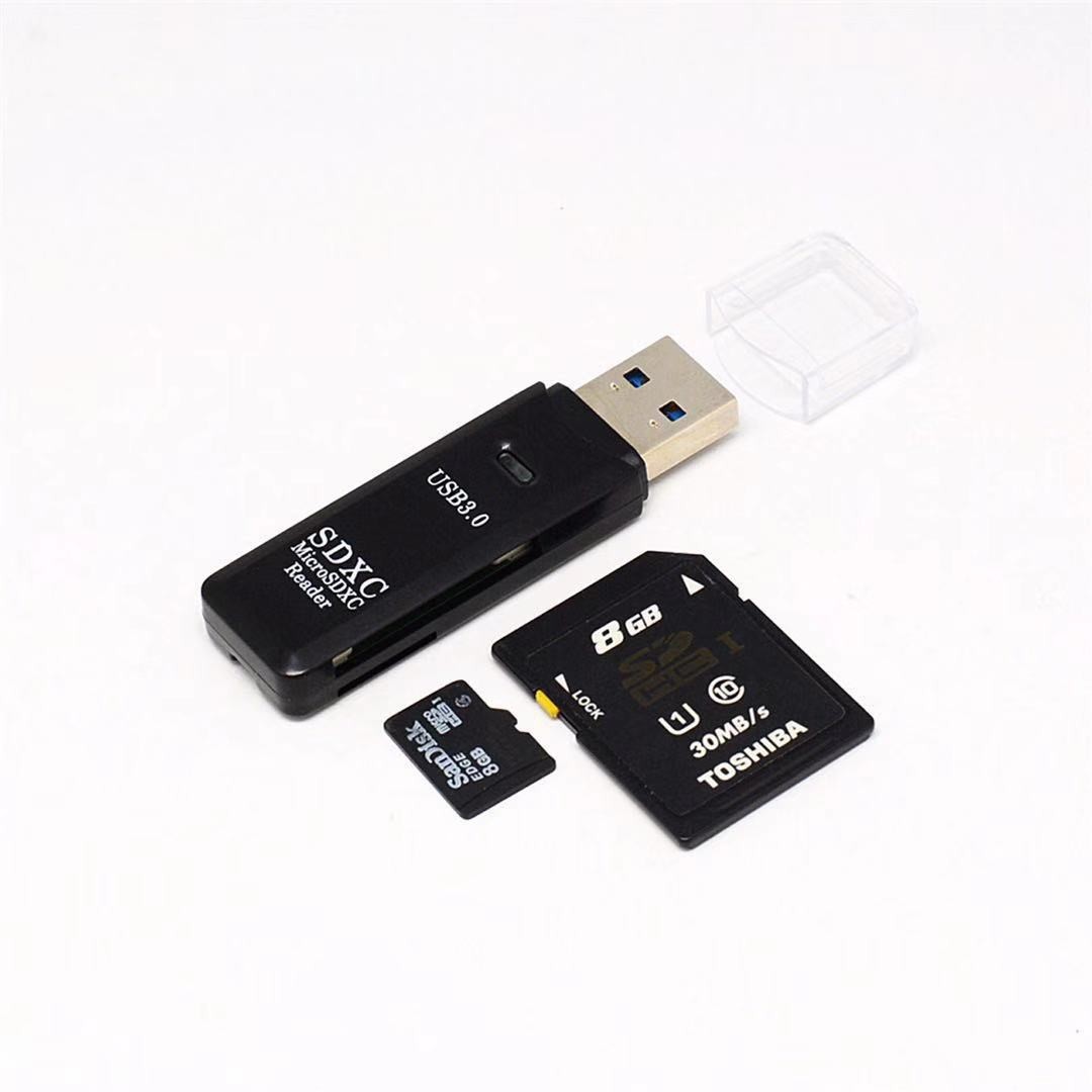 USB3.0 card reader plug-and-play microSD camera TF/SD 2-in-1 high-speed card reader cross-border wholesale Item Picture