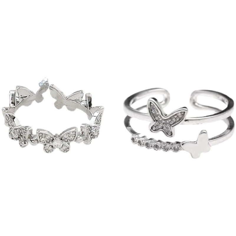 The ring girl's Instagram trendy and niche design features a girlish, light luxury and cold style. It has a butterfly personality with an adjustable opening Item Picture
