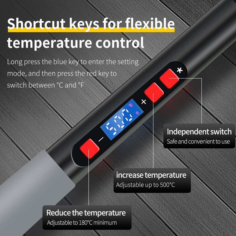 Cross-border strictly selected digital display adjustable temperature constant temperature soldering iron, internal heating type 60W soldering pen, 110V electric soldering iron manufacturer details Picture