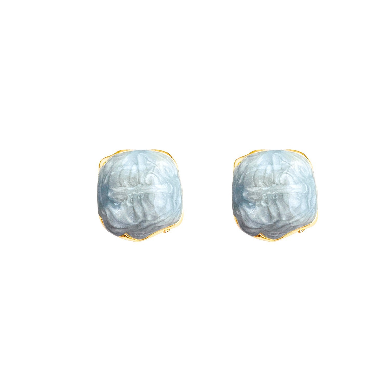 Irregular oil-dripping earrings for women, a versatile and elegant Korean style bestseller. The unique and light luxury ear studs are popular online earrings Item Picture