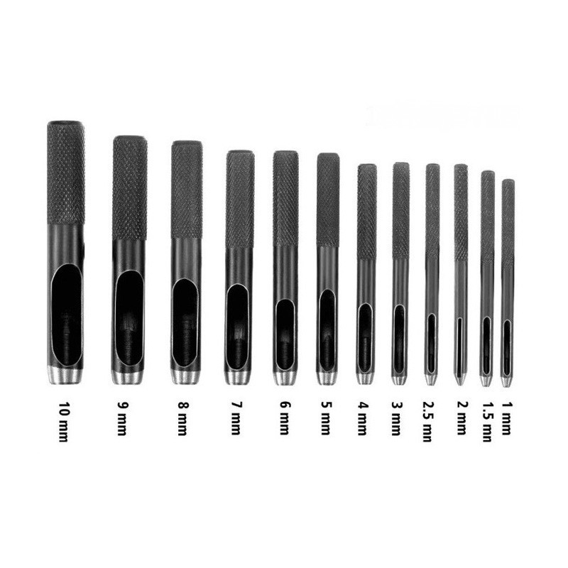 Black high-carbon steel belt punch, air hole punch, mushroom punching tool, round steel punch, leather punch, belt punch Item Picture