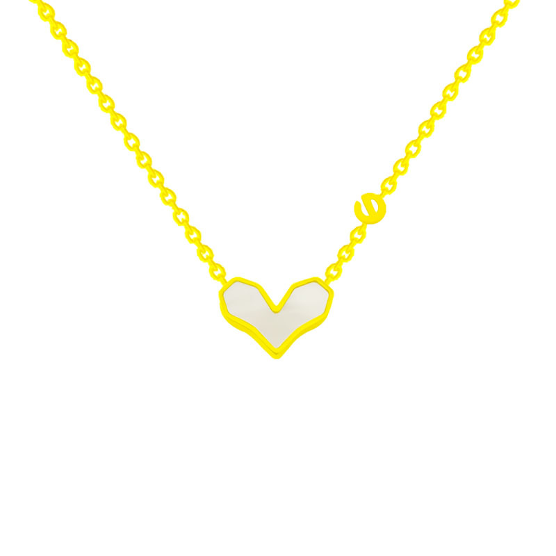 love Love Necklace, women's collarbone chain, design sense letter pendant, heart, Japanese and Korean titanium steel accessory Item Picture