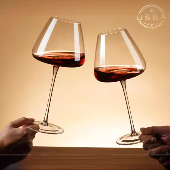 In stock and dispatched immediately: Transparent large-bellied Burgundy wine glasses, tall wine glasses, home and commercial wine glass sets full figure