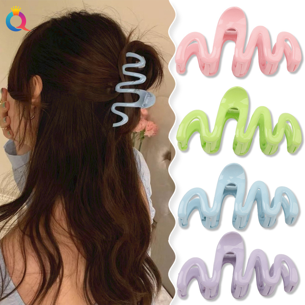 Wholesale of Qiyue PC color high-end hair clips, wavy hair clips, back head clips, hair grabs, updo hair, shark clips, and hair accessories details Picture