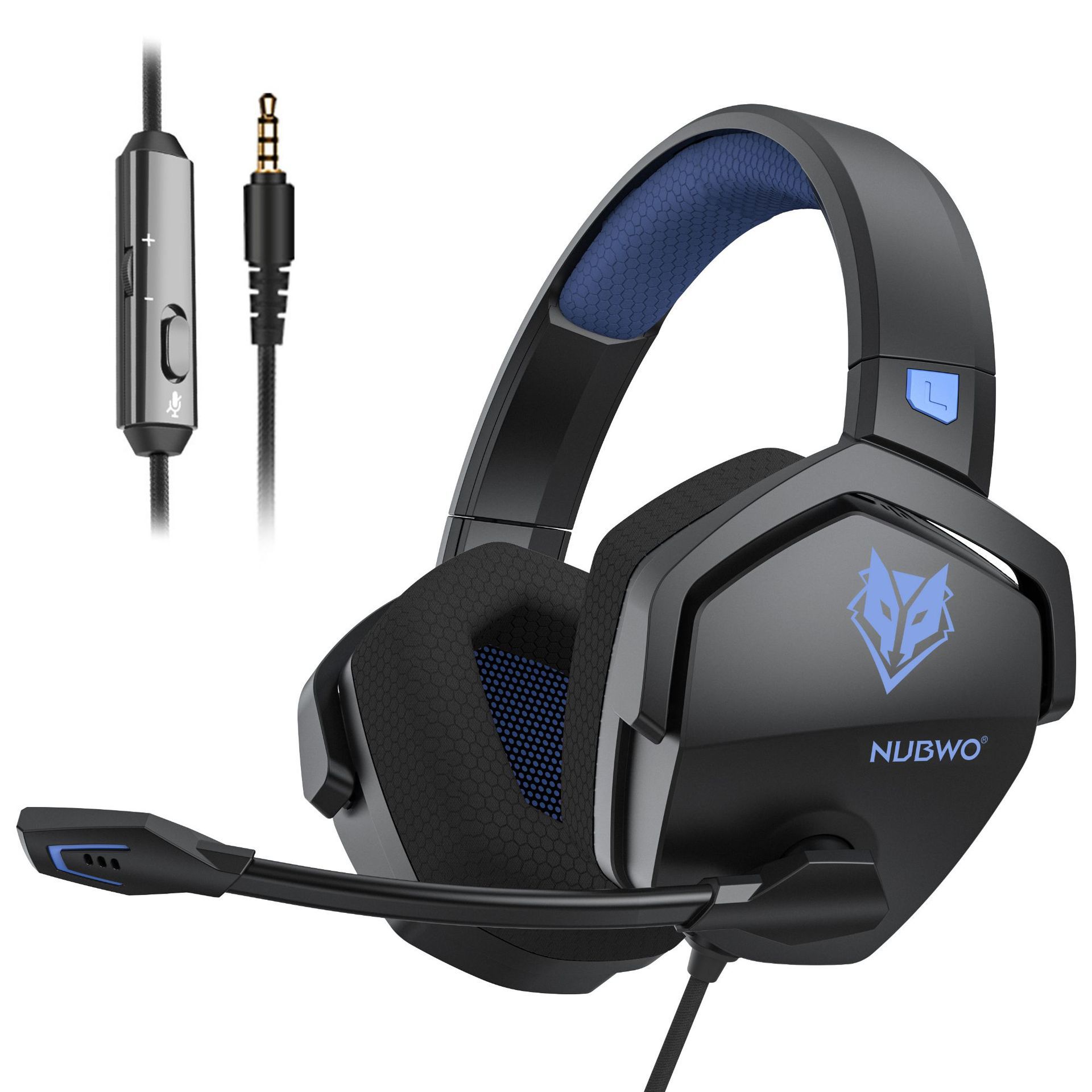 NUBWO/ Wolf Bowang N16 over-ear gaming headphones, wired headset, computer microphone full figure