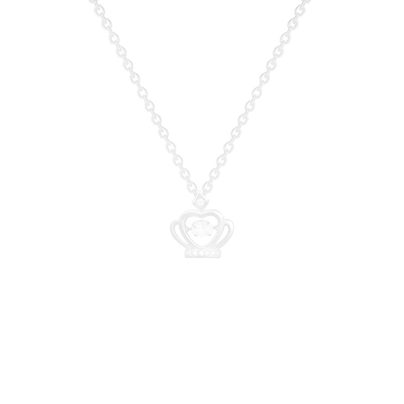 Crown Necklace, Women's Beating Heart Pendant, 2025 new style, elegant neckchain, light luxury, niche collarbone chain, fashionable accessory Item Picture