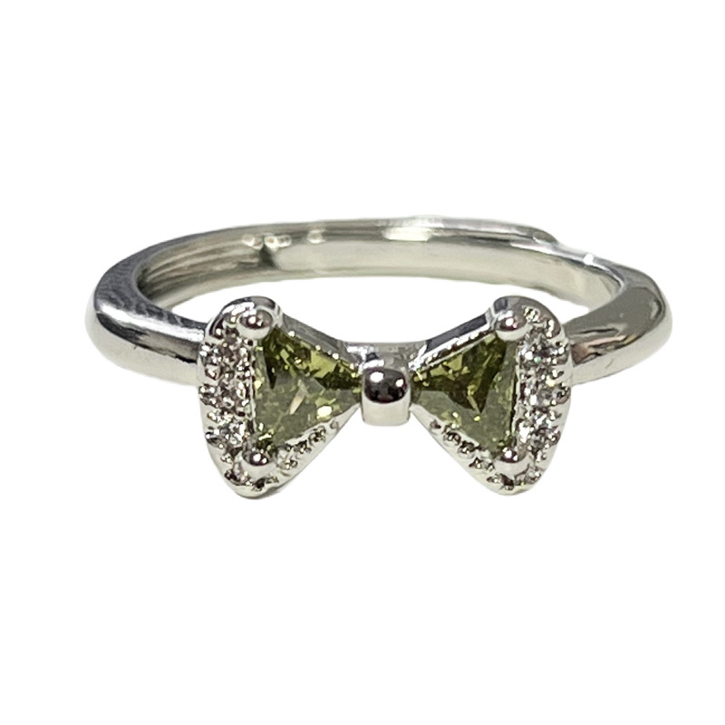 New autumn and winter bow collection ring for women, light luxury, sweet and simple ring, unique and elegant, exquisite accessory Item Picture