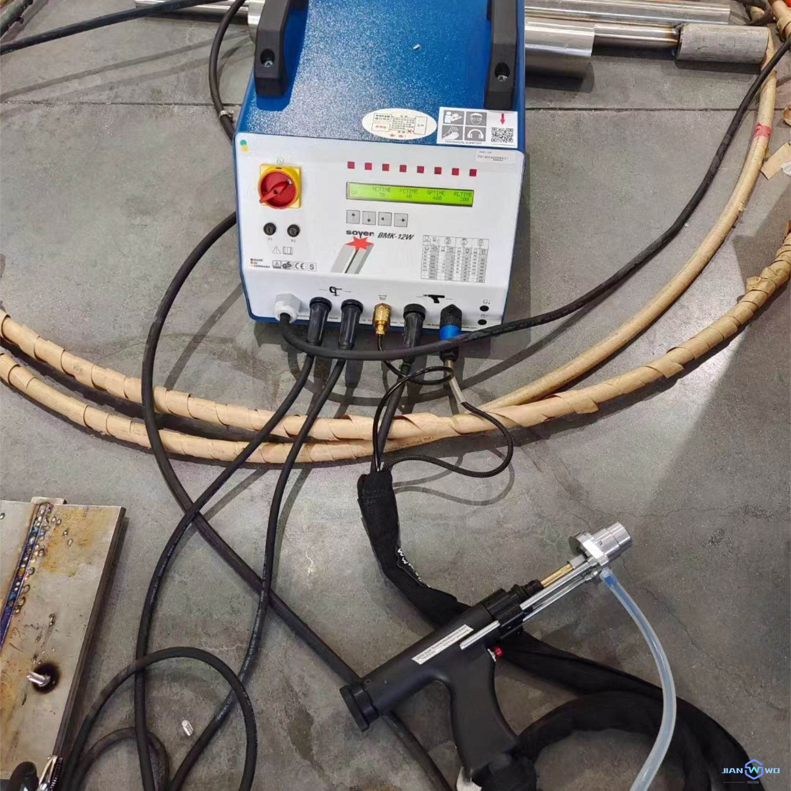 The German SOYER BMK-12W arc type stud welding machine features high welding strength and beautiful weld seams Item Picture