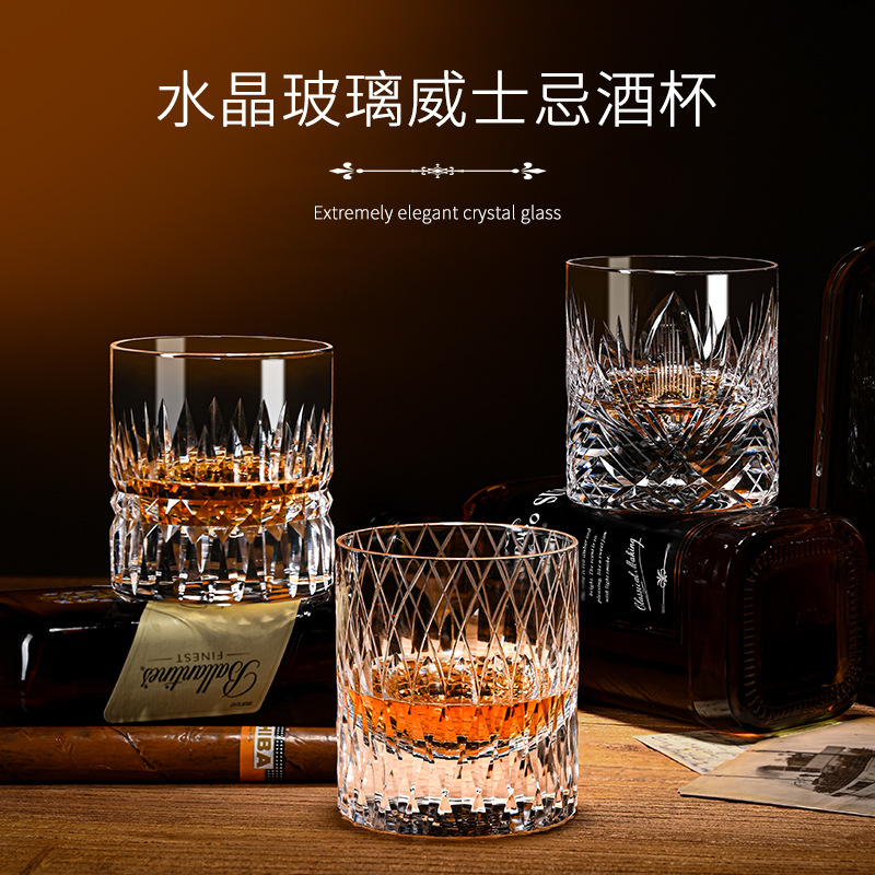 K9 Starlight Premium Glass Single Gift Box Set, Edo Kiriko glass Whisky Glass, handcrafted glass, luxurious Western-style wine glass details Picture