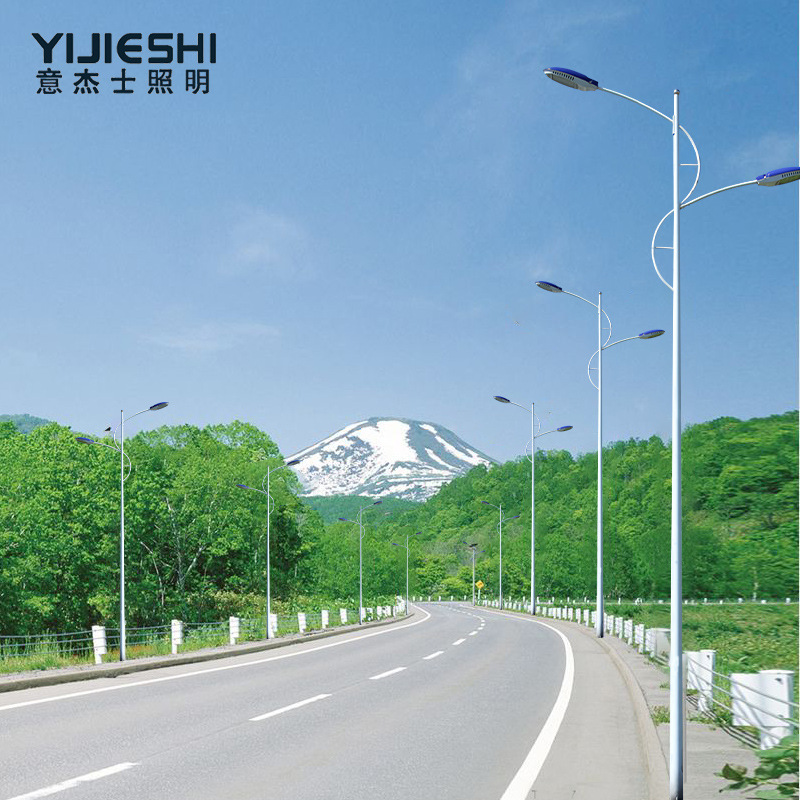 Zhongshan Yijieshi Street Lamp Manufacturer's LED outdoor high and low double-head municipal power supply municipal engineering road lighting street lamps details Picture