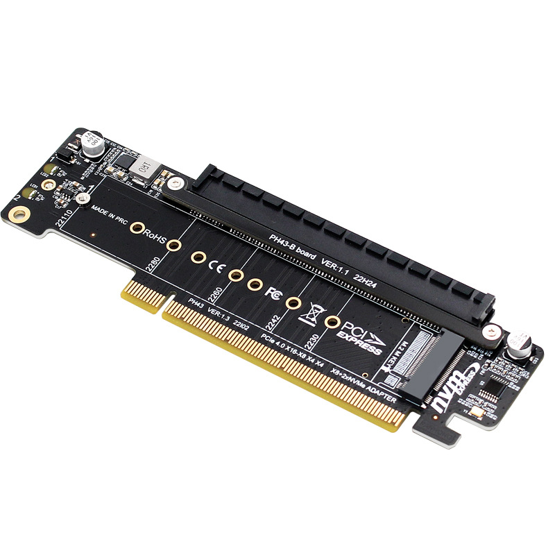 PCIE4.0 channel split expansion adapter card 8+4+4Hyper Ultra Quad VROC M.2 NVMe Item Picture
