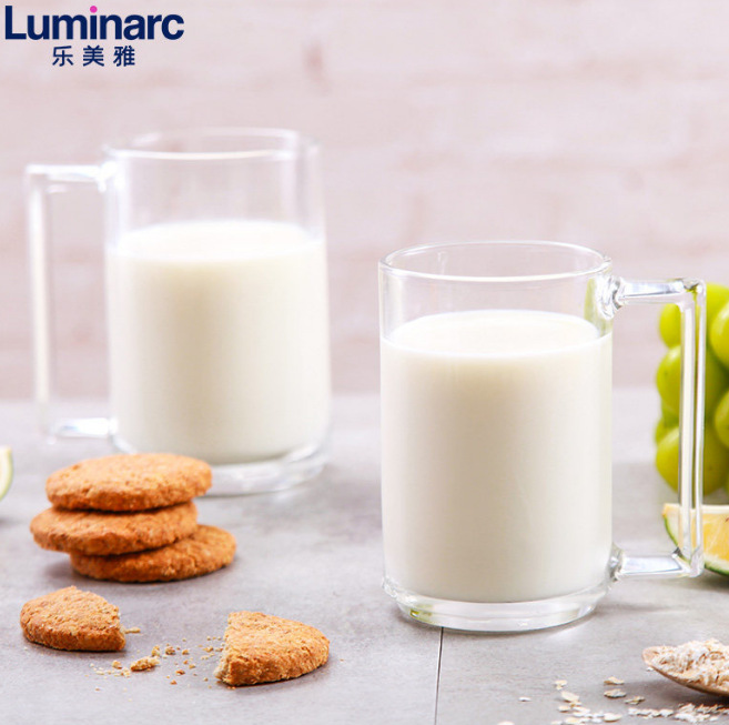 Lemeiya European-style tempered glass handles cups, milk cups, energy hot drink cups, mugs, tea brewing cups and beer mugs details Picture