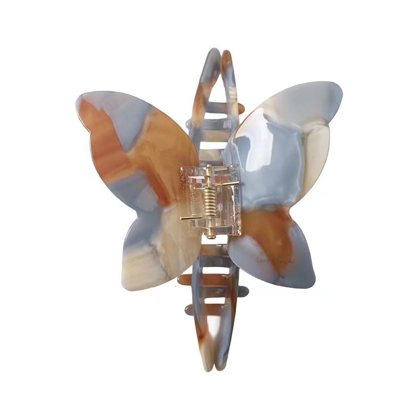 French gentle butterfly gripper, acetate board hair gripper, back of the head, hair clip, hair claw, high-end hair accessory and headwear Item Picture