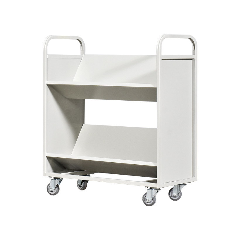 Thickened library silent book carts, book ladders, archive trolleys, two or three-layer flat trolleys, and special archive ladders Item Picture