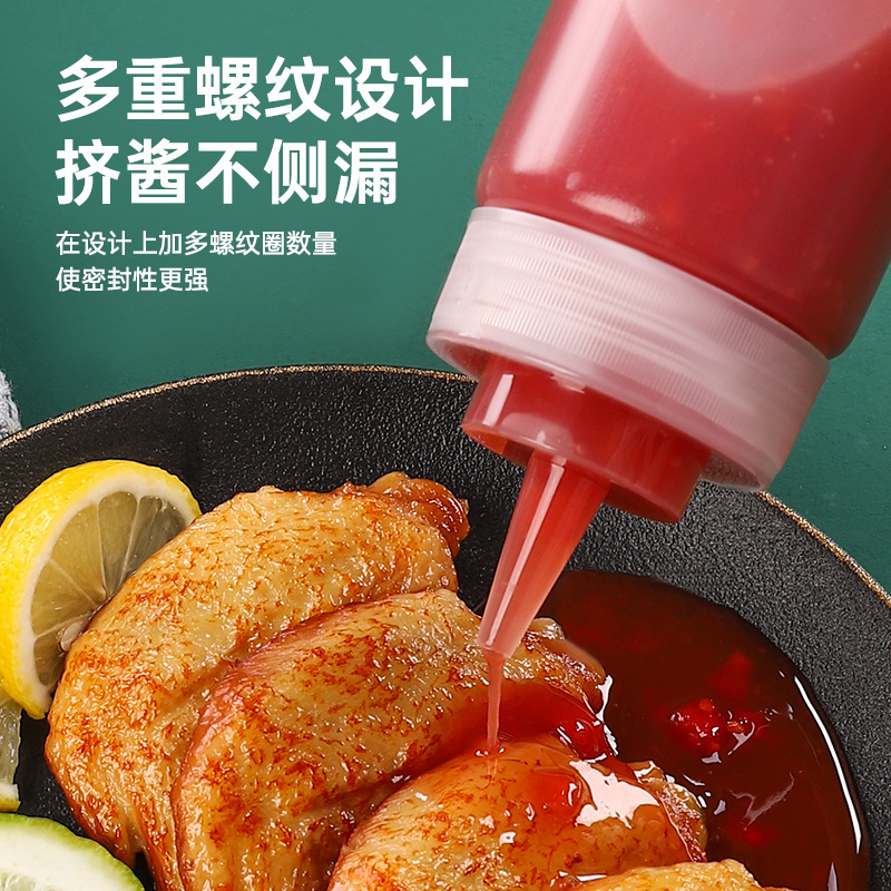 Plastic extrusion sauce bottles, commercial extrusion bottles, salad dressing bottles, kitchen oil jugs, soy sauce bottles, seasoning bottles, food-grade syrup Specification drawing