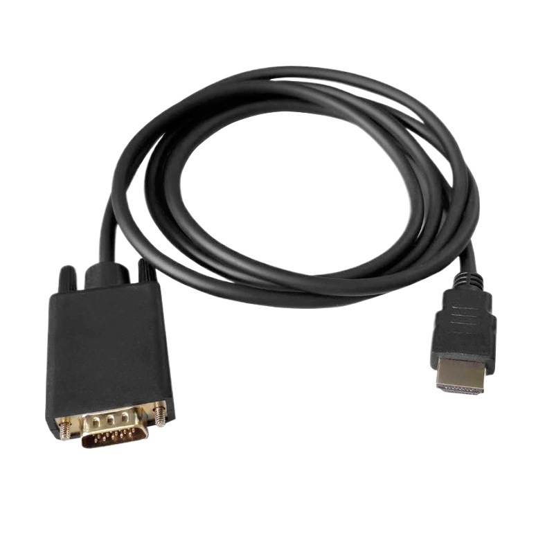 HDMI TO VGA cable 1.8-meter VGA converter, high-definition notebook projector with audio, HDMI to VGA Item Picture