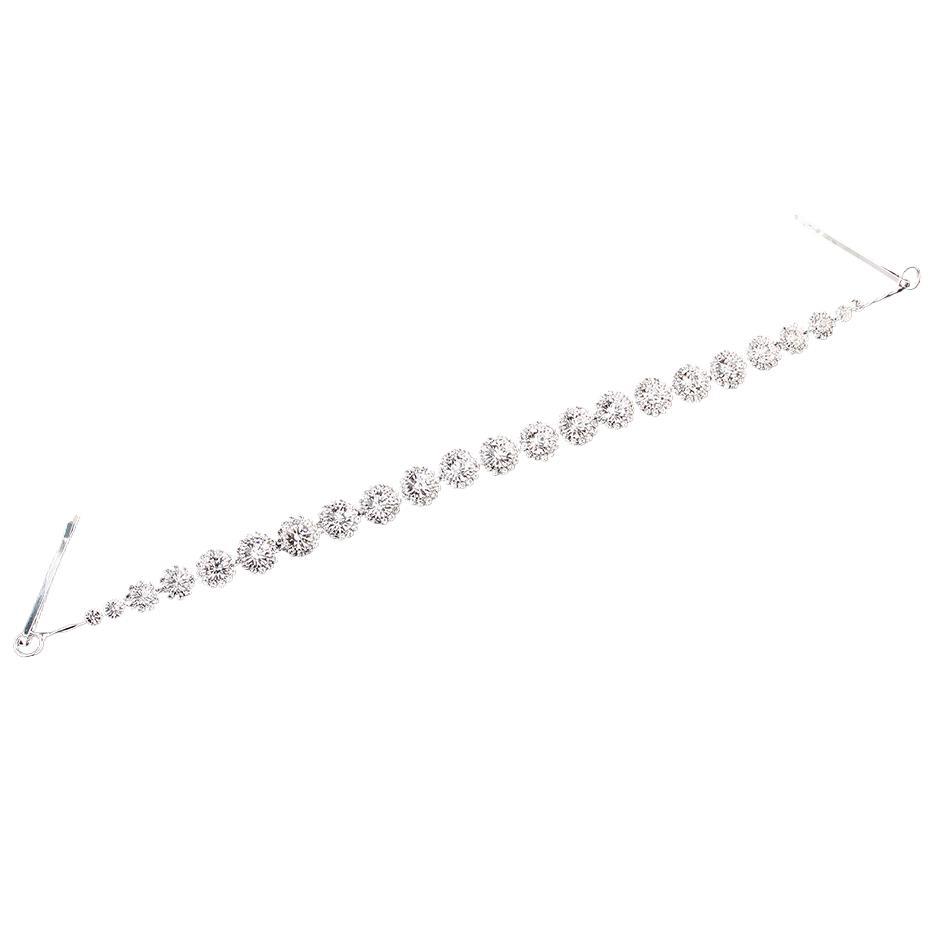 Mianino's new versatile hair band with round rhindiamond design, soft chain headband, wedding and banquet headwear accessories wholesale Item Picture