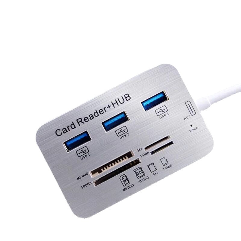 Mobile phone memory card multi-functional 3.0 card reader, usb3.0 one-to-three high-speed usb hub hub splitter full figure