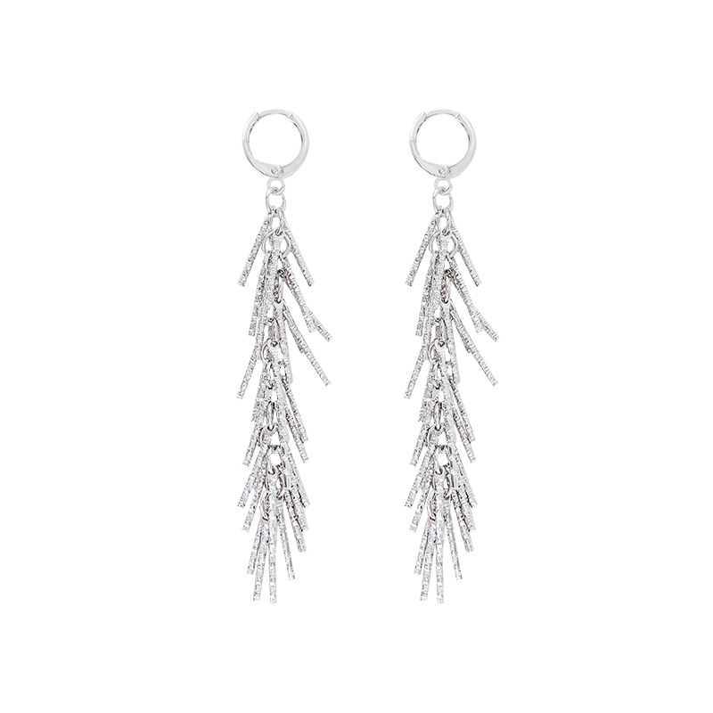 The wheat ear tassel stud earrings exude a sense of elegance and sophistication, featuring a light luxury and niche design. They are a new bestseller for women in 2024 Item Picture