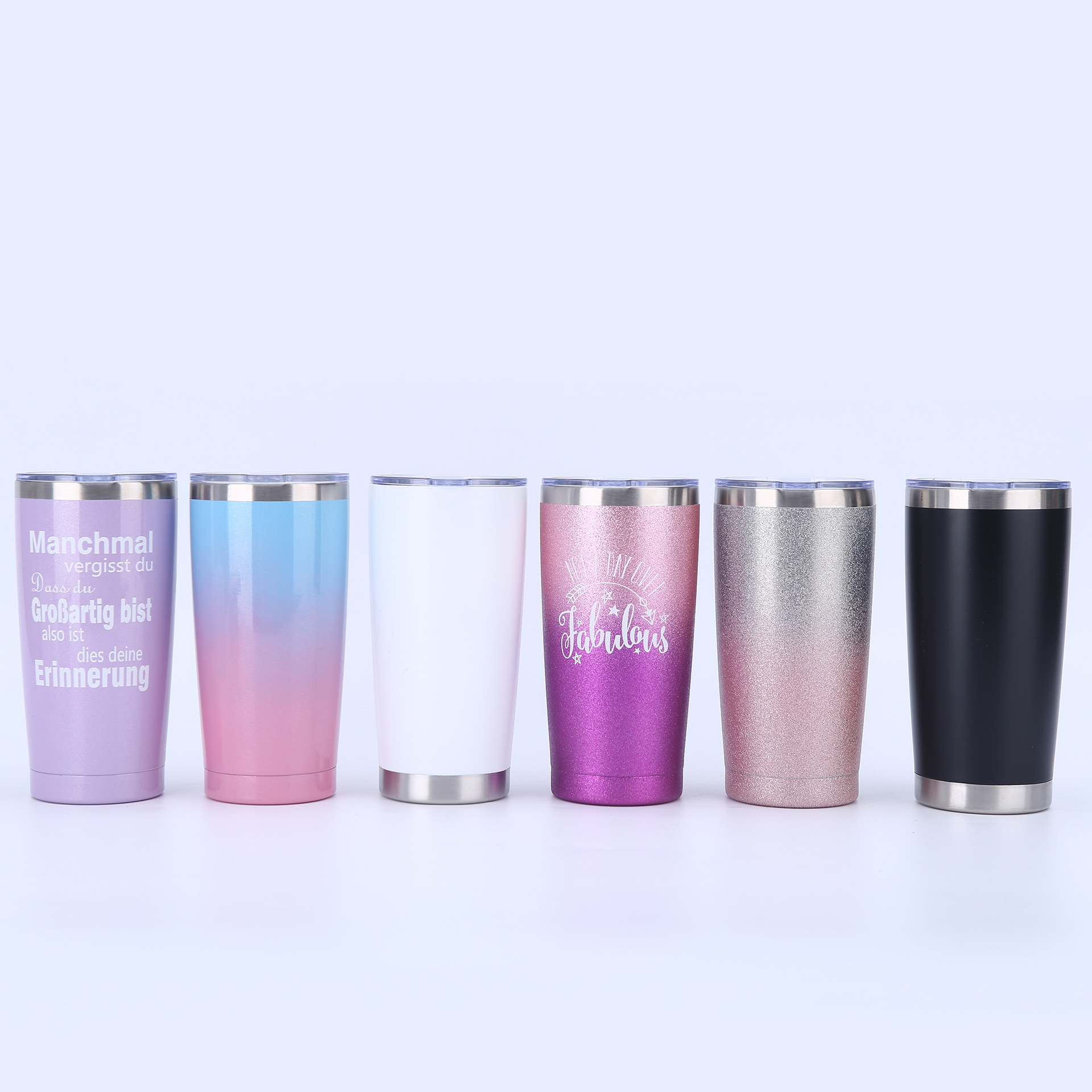 Manufacturer's 20oz stainless steel car cup, double-layer vacuum transparent lid coffee cup, outdoor portable car insulated cup Item Picture