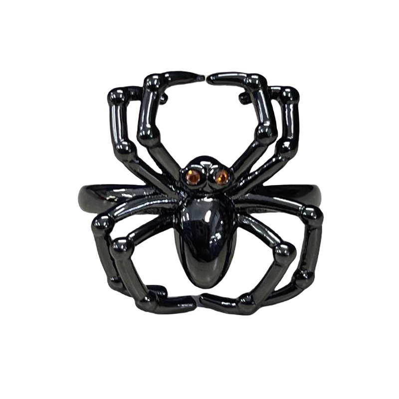 A unique dark style European and American snake-shaped crow trendy and cool ring, a gender-neutral punk hip-hop fashionable and exquisite ring for women Item Picture