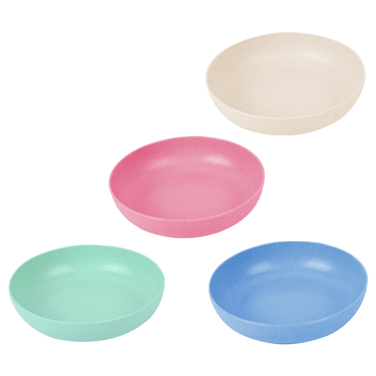 Wholesale of Amazon cross-border plastic plates, snacks, candies, fruit plates, wheat straw dining tables, bone-spitting plates and garbage plates Item Picture