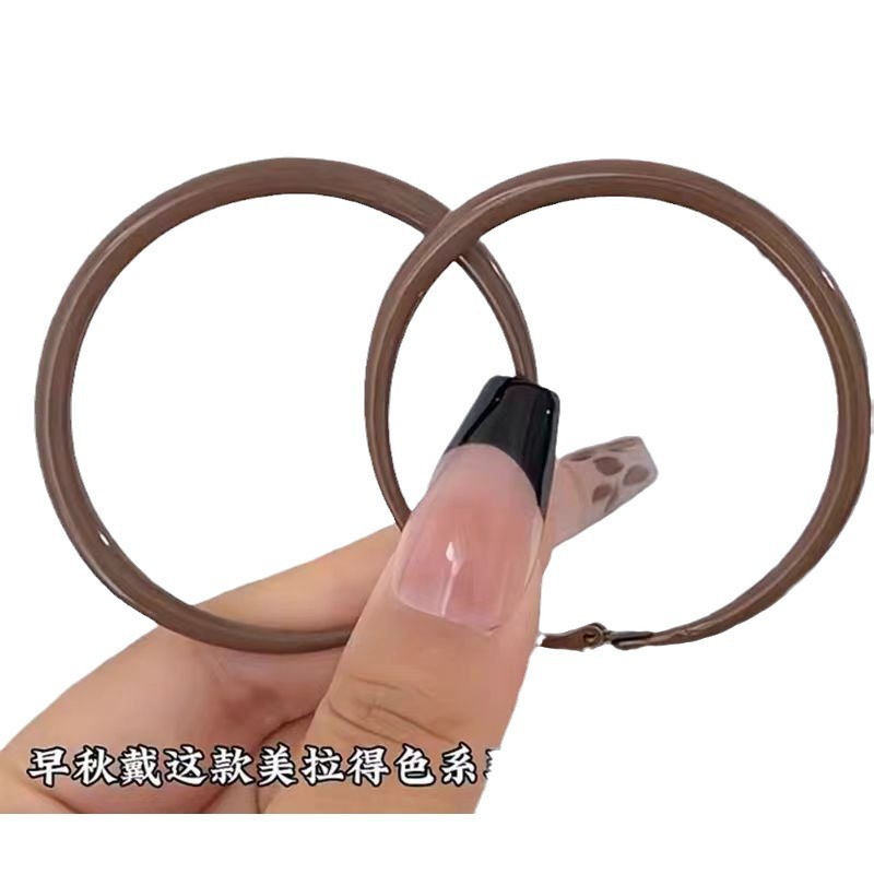 Maillard Circle Earrings 2025 New bestseller, niche design, high-end and exaggerated earrings for autumn and winter atmosphere Item Picture