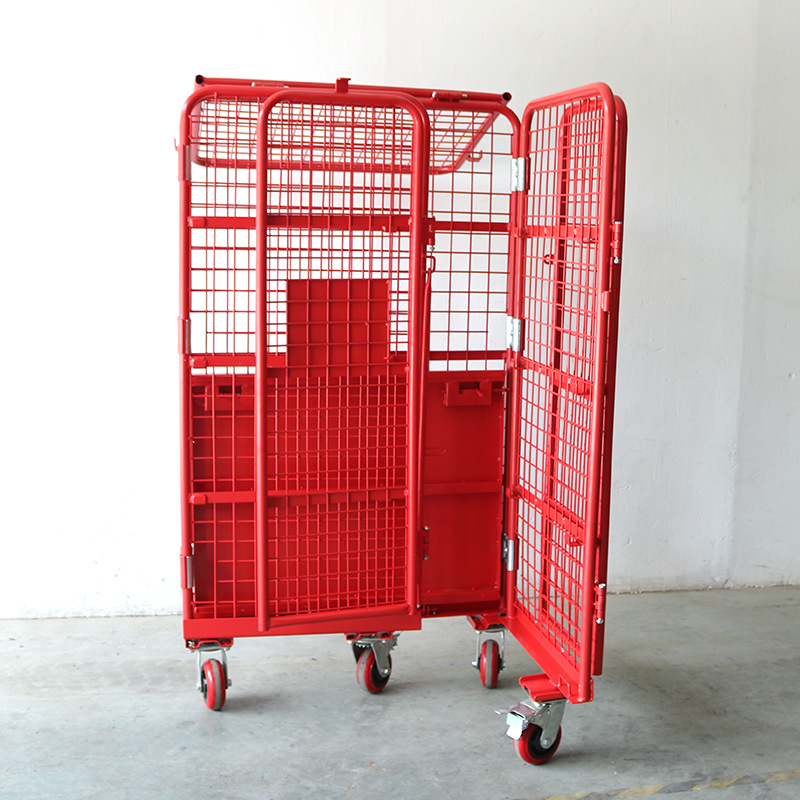 New logistics trolley folding storage transfer express delivery turnover trolley, turnover handling and loading/unloading trolley, logistics trolley turnover trolley Specification drawing
