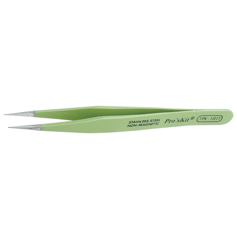 Taiwan Bao 1PK-101T anti-static, insulating and anti-magnetic round-pointed tweezers (120mm) Application Scenario