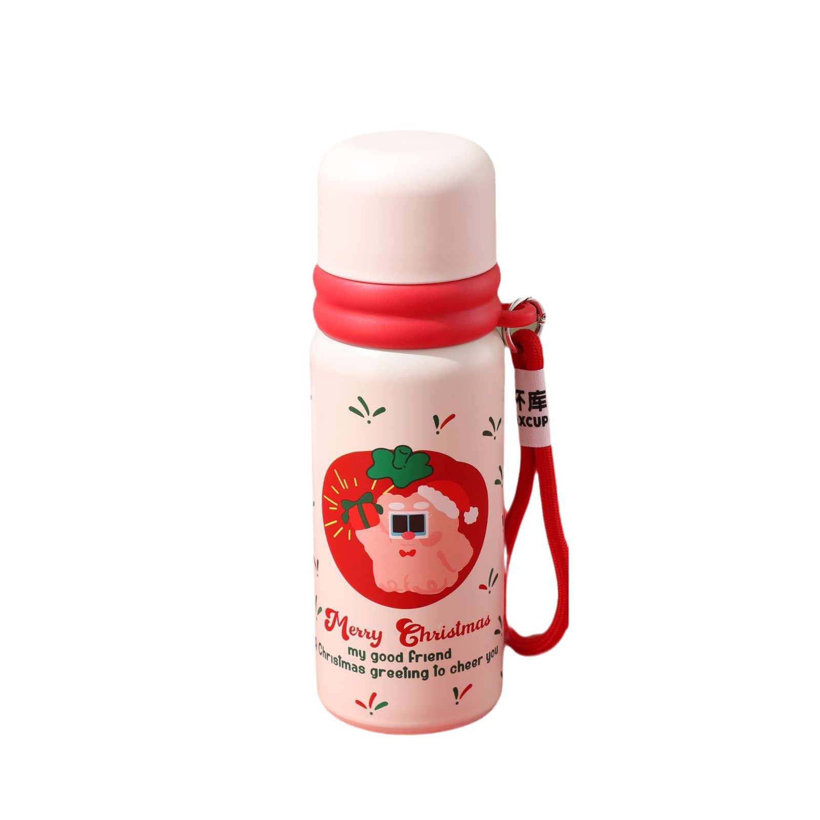New food-grade 316 stainless steel bullet-shaped insulated cup, festive Christmas series cartoon cute children's water cup Item Picture
