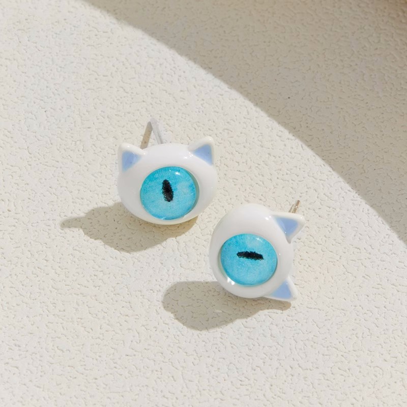 In 2025, the new trendy one-eyed little monster stud earrings exude a feminine charm and a high-end, unique and niche design details Picture