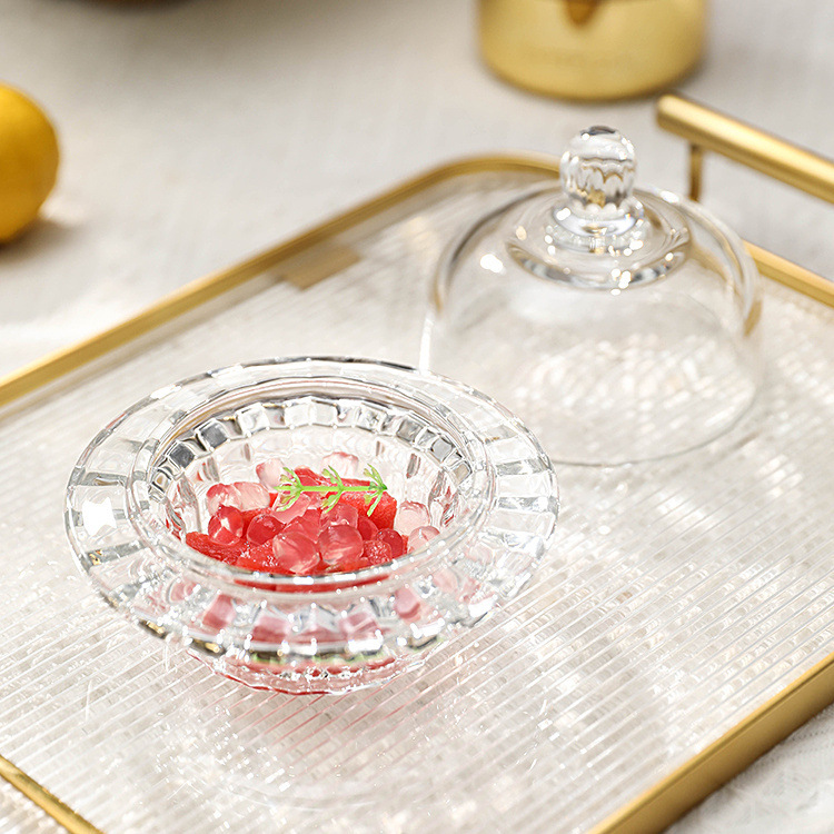 Covered glass bird's nest bowl, creative sugar water bowl, silver ear bowl, exquisite set of soup bowl, transparent fruit, pastry and dessert bowl details Picture