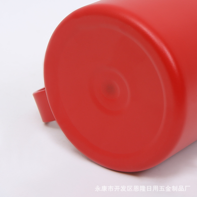Wholesale of 12oz stainless steel mugs, vacuum insulated and cold insulated handle cups, office portable coffee cups for foreign trade Specification drawing