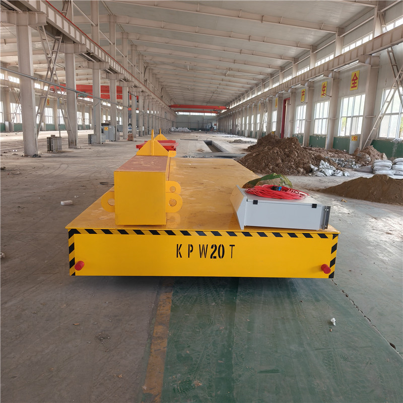 10-ton trackless electric platform car AGV platform car low-voltage platform car transport KPW20T forklift workshop Application Scenario